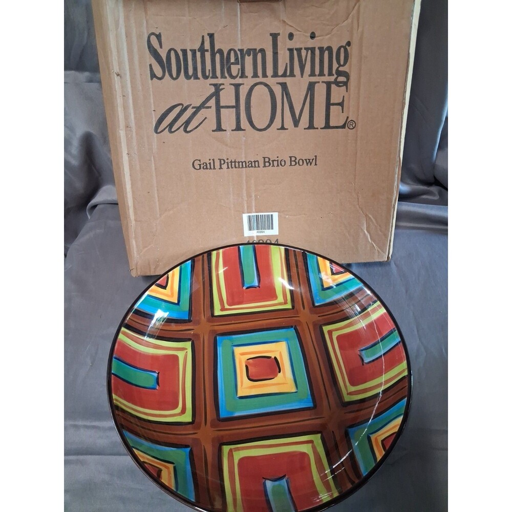 Gail Pittman Southern Living Brio Serving Bowl & 4 Appetizer Plates